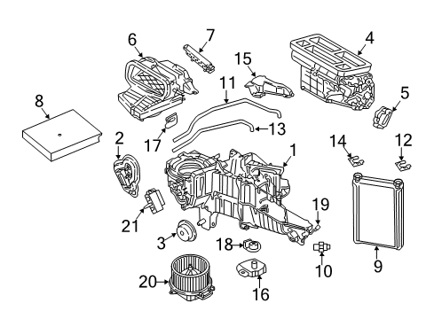 2020 Ford F-350 Super Duty Blower Motor & Fan Diagram 4