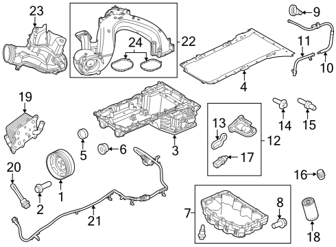 2023 Ford F-250 Super Duty CYLINDER ASY - SHORT BLOCK Diagram for PC3Z-6009-F