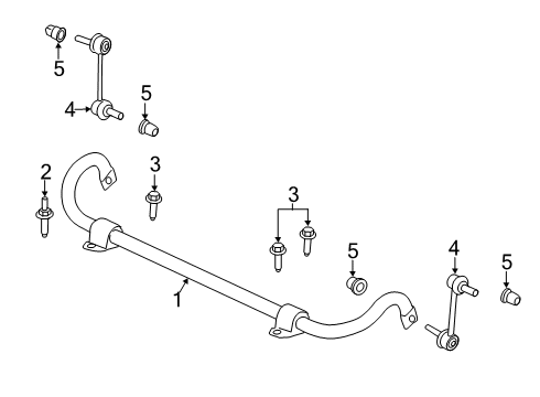 2021 Lincoln Aviator Stabilizer Bar & Components - Front Diagram 2