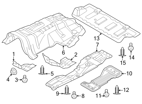 2022 Ford Bronco Under Cover & Splash Shields Diagram 2