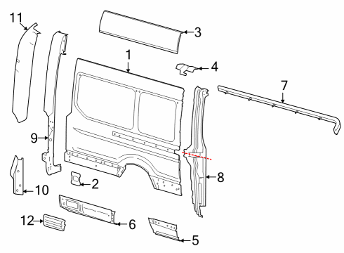 2023 Ford E-Transit Side Panel & Components Diagram 3