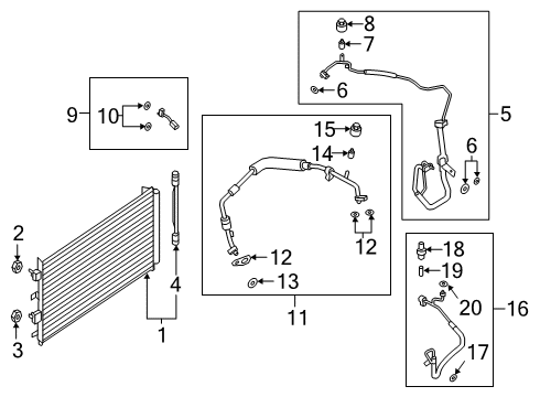 2023 Ford Escape A/C Condenser Diagram 2