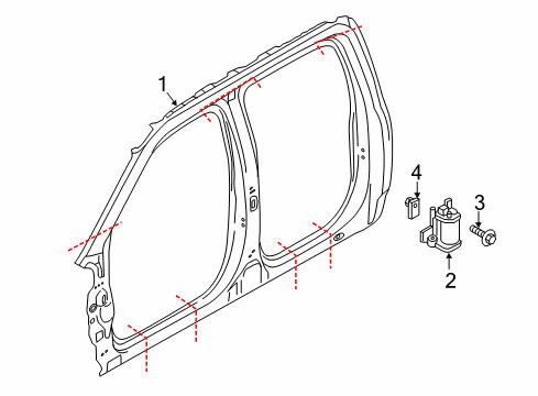 2022 Ford F-250 Super Duty Aperture Panel Diagram 1