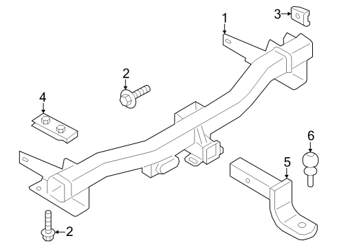 2023 Lincoln Navigator Trailer Hitch Components Diagram