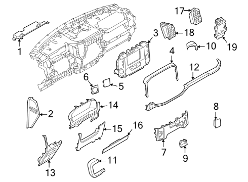 2023 Ford F-150 Lightning LOUVRE ASY - VENT AIR Diagram for NL3Z-15045C09-BA