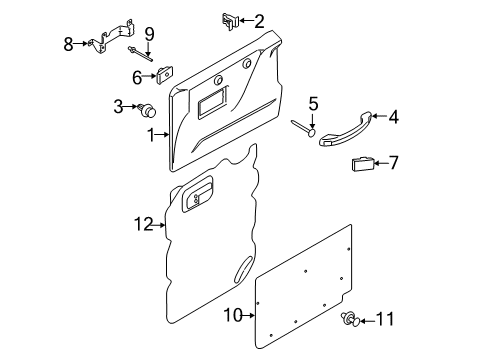 2022 Ford Transit Interior Trim - Side Door Diagram 1