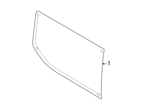 2022 Ford E-Transit Glass - Side Panel Diagram 2