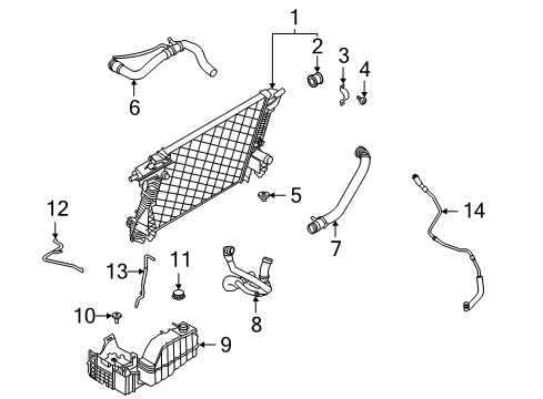 2022 Ford F-250 Super Duty Radiator & Components Diagram 4