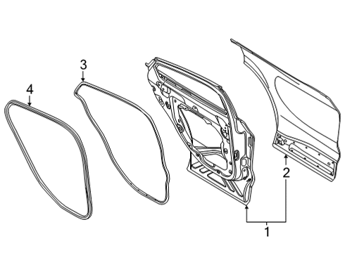 2021 Ford Mustang Mach-E WEATHERSTRIP Diagram for LJ8Z-5825325-B