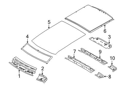 2020 Ford Transit Connect Roof & Components Diagram 4