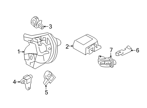 2019 Ford Police Interceptor Sedan Air Bag Components Diagram 2