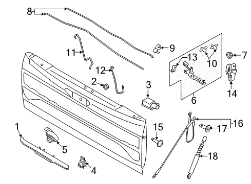 2022 Ford F-350 Super Duty Tail Gate Diagram 2