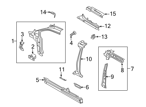 2023 Ford Transit Connect Hinge Pillar Diagram 1