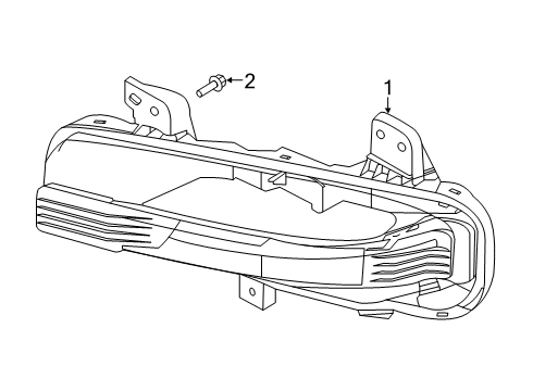 2021 Ford Police Interceptor Utility LAMP ASY - FOG - FRONT Diagram for LB5Z-15200-E