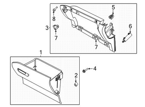 2022 Ford Bronco Sport Glove Box Diagram