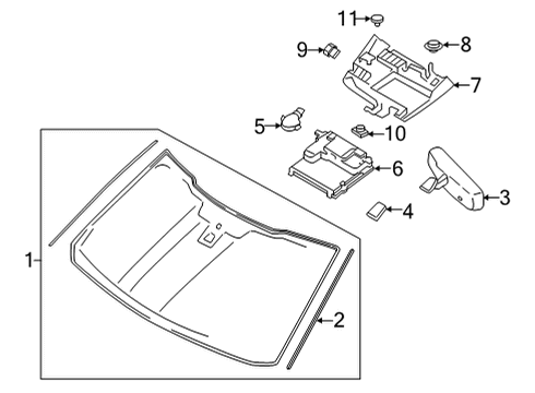 2021 Ford Expedition Glass - Windshield Diagram