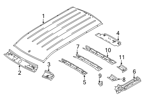 2021 Ford Transit Connect Roof & Components Diagram 6