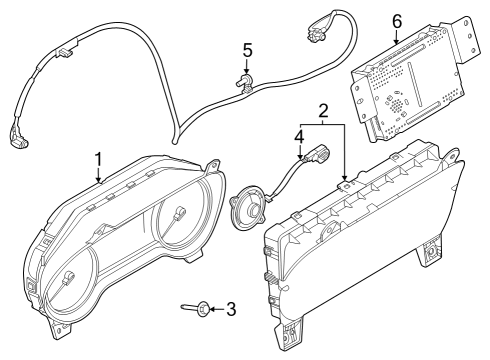 2024 Ford F-350 Super Duty Cluster & Switches Diagram 1