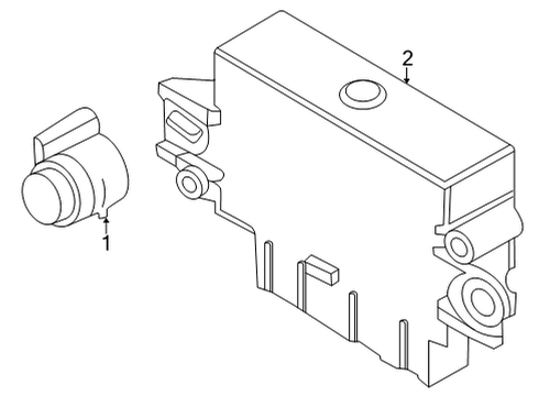 2022 Ford Maverick Parking Aid Diagram 1