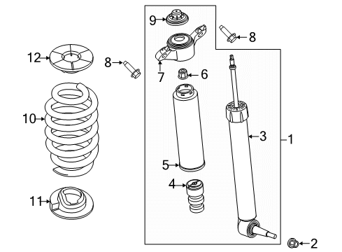 2022 Ford Explorer Shocks & Components - Rear Diagram