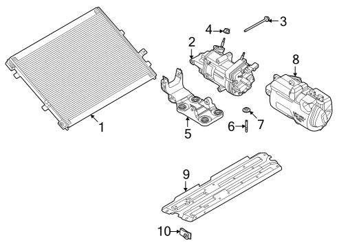 2023 Ford F-150 Lightning BRACKET - COMPRESSOR Diagram for NL3Z-19E708-A