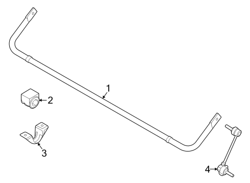 2023 Ford E-Transit Rear Suspension, Lower Control Arm, Stabilizer Bar, Suspension Components Diagram 1