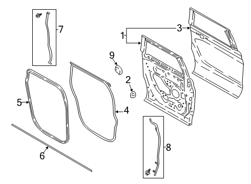 2024 Lincoln Navigator Door & Components Diagram 2