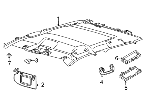 2022 Ford Maverick Interior Trim - Roof Diagram 2