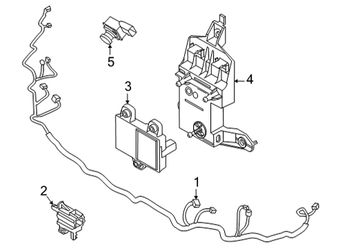 2023 Ford Bronco Sport Electrical Components - Front Bumper Diagram