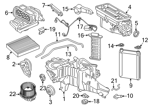 2021 Ford F-250 Super Duty A/C & Heater Control Units Diagram 3