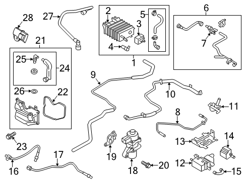 2015 Ford Fusion CANNISTER - FUEL VAPOUR STORE Diagram for HG9Z-9D653-L