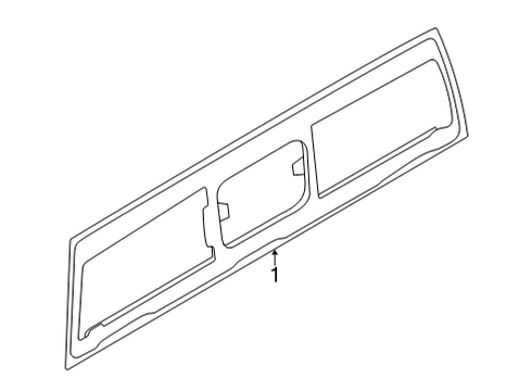 2023 Ford Maverick Glass & Hardware - Back Glass Diagram 2