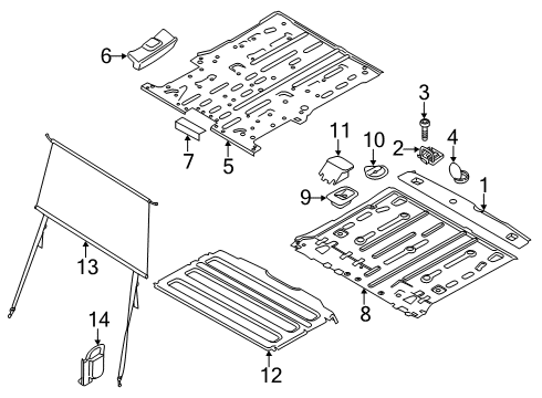 TRIM ASY - BACK PANEL Diagram for DT1Z-6140374-BD