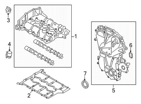 2022 Ford Bronco Sport Valve & Timing Covers Diagram 1