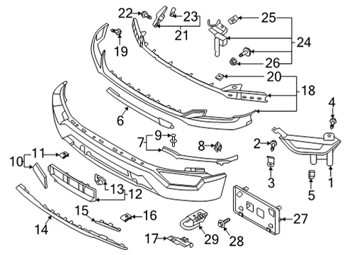 2021 Ford F-150 Bumper & Components - Front Diagram 4