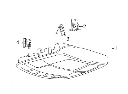 2021 Ford F-350 Super Duty Overhead Console Diagram 1