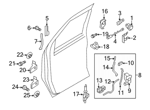 2022 Ford E-350/E-350 Super Duty Front Door Diagram 3