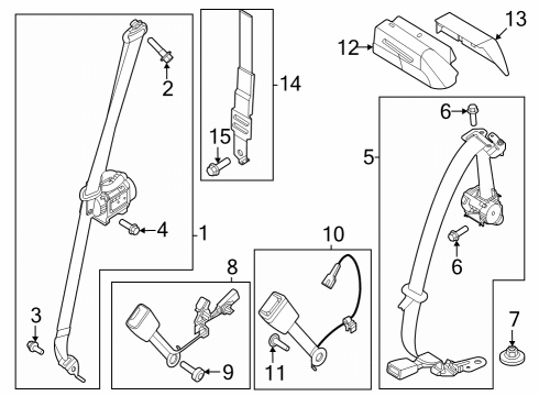 2023 Ford F-350 Super Duty Seat Belt Diagram 7