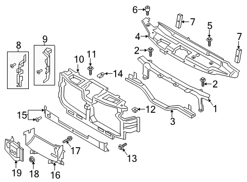 2022 Ford F-350 Super Duty DEFLECTOR - AIR Diagram for LC3Z-19E525-F