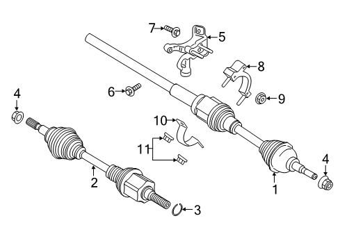 2020 Lincoln Continental Drive Axles - Front Diagram 1