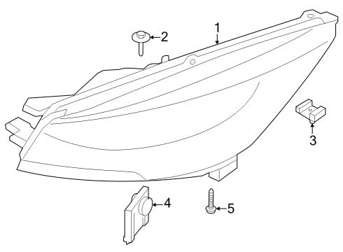 2023 Ford Escape Headlamps Diagram 1