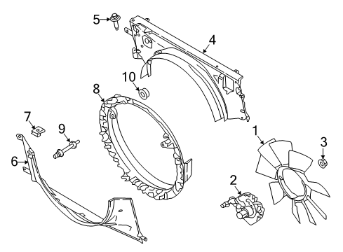 2020 Ford F-350 Super Duty Cooling System, Radiator, Water Pump, Cooling Fan Diagram 2