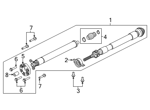 2020 Ford Explorer SHAFT ASY - DRIVE Diagram for L1MZ-4R602-AM