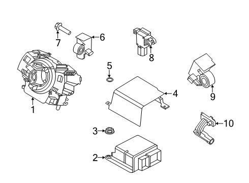 2020 Ford Police Interceptor Utility Air Bag Components Diagram 2