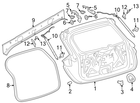 2020 Lincoln Corsair Lift Gate Diagram 1