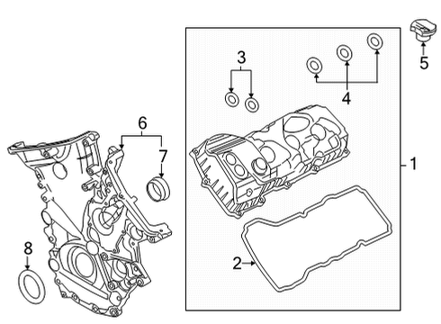 2023 Ford F-150 Valve & Timing Covers Diagram 1