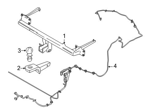 2021 Ford Transit Connect Trailer Hitch Components Diagram