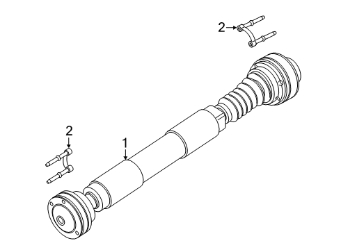 2022 Ford Ranger Drive Shaft - Front Diagram