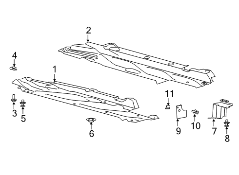 2021 Lincoln Corsair Splash Shields Diagram 1