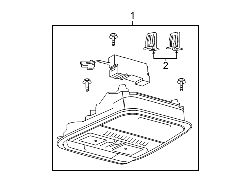 2020 Lincoln Corsair CONSOLE ASY - OVERHEAD Diagram for LJ7Z-78519A70-DZ